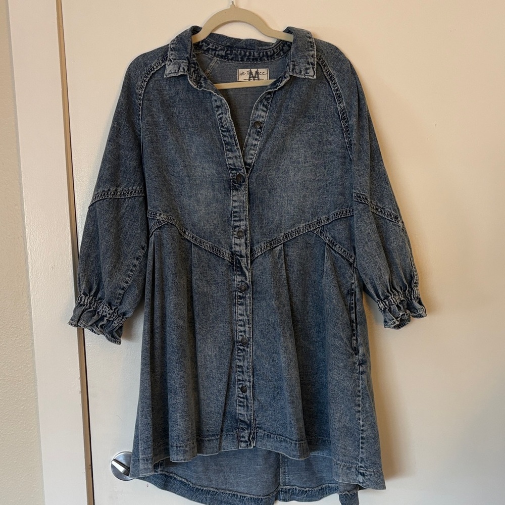 We The Free Light Blue Denim Dress